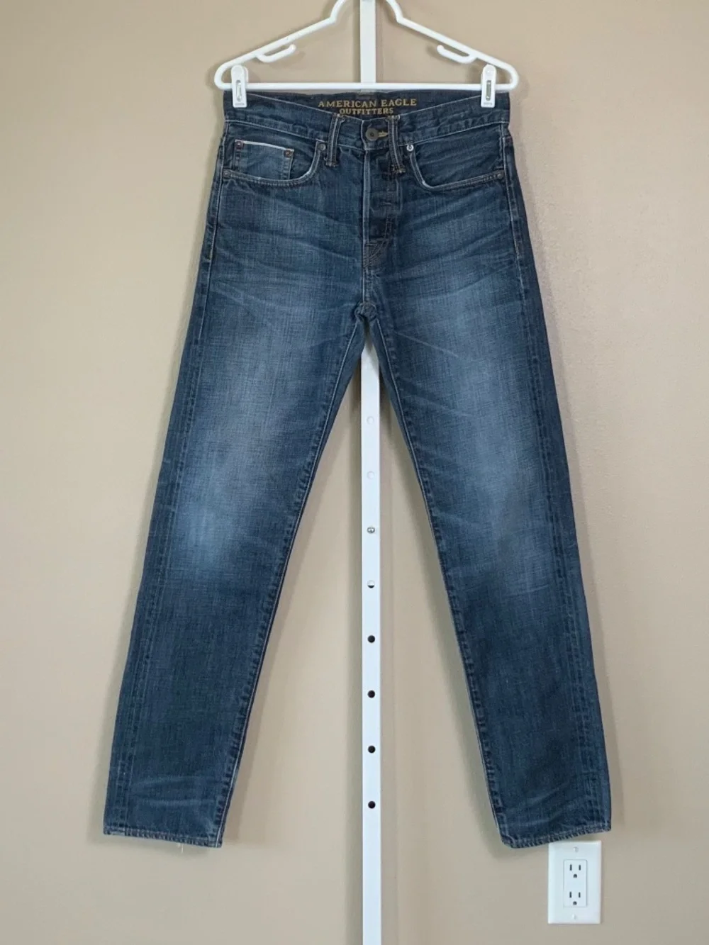 American Eagle Original Taper Distressed Jeans